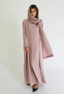 Nude Pink Embroidered Crepe 