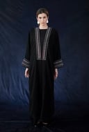 Crepe Silk Embroidered White