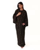 Brown Beaded Linen
