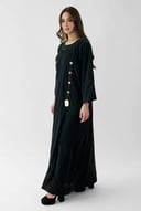 Embroidered Velvet Dress 