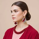 POMEGRANATE & FALCON SMALL EARRINGS 04