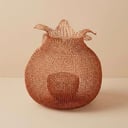 HAND-WOVEN POMEGRANATE CANDLE HOLDER