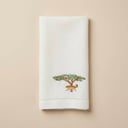 ARABIAN LEOPARD WHITE NAPKINS HAND-EMBROIDERED  