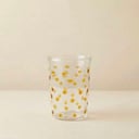 WATER GLASS YELLOW DOTS