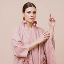 أقراط نخلة كبيرة ثنائية اللون قابلة للانعكاس - 06.6