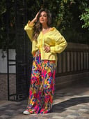 Multicolour pattern pants 