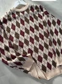 Burgundy Olive Baklava Pullover 