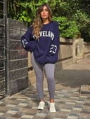 Navy Blue Oversize Knitted Cleveland 