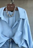 Baby blue linen shirt