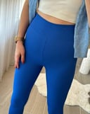 Royal Blue Fleece Ribbed Legging 
