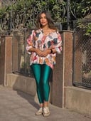 Zumurut Green Metallic Legging 