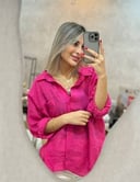 Fushia linen shirt