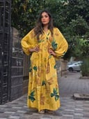 Yellow floral dress