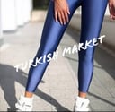 Indigo blue metallic legging 