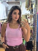 Pink Squared tank top