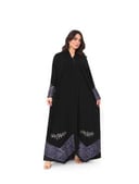 عباية بلوم أسود مع تفته موف