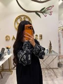 عباية الكم الفرنسي اسود
