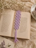 فاصل كتاب كروشيه - بنفسجي فاتح