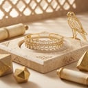 سوارة واقفه ذهبي S015