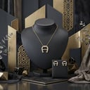 سلسال وحلق ذهبي SS008