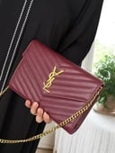 شنطة كتف وسط عنابي SAL