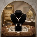 سلسال وحلق ذهبي SS009