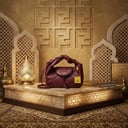 شنطة يد وكتف كبيرة عنابي FEN