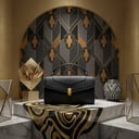 شنطة يد وسط أسود BVL