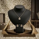 سلسال وحلق ذهبي SS006