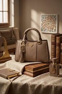 شنطة يد وسط كاكي PRQ 2997