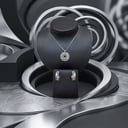 سلسال وحلق فضي SF005