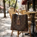 شنطة كتف وسط بني كوفي LOU
