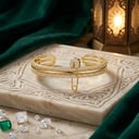 سوارة واقفه ذهبي S018