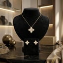 سلسال وحلق ذهبي SS013