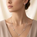 وشاح وحلق فضي WF008