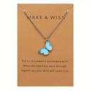 Baby Blue Butterfly Necklace