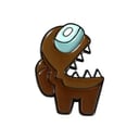 Among Us brown Brooch 