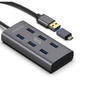 بروموت 7USB 3.0 Ports Alluminium Alloy USB Hub With Dual Input رقم.734E
