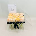 Peach color 16pcs of rose acrylic box