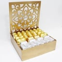 Luxurious chocolate gold color box in golden and silver color 500G