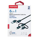 PROMATE-6 in 1 Hybrid Multi-Connector Cable للشحن ونقل البيانات رقم.787E