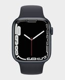 ساعة ابل Series 7 MKN53 45mm GPS Midnight هيكل ألومنيوم مع حزام رياضي ميدنايت رقم.917E