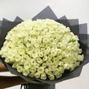 Luxurious white rose bouquet-13