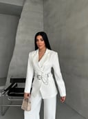 بدلة رسمية كاجوال نسائية بحزام