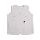 Random WS23 White Beige Cargo Vest