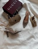 حذاء نسائي كعب عالي ماركة قوتشي - g03
