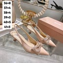 حذاء نسائي كعب ماركة ميو ميو 