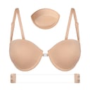 Firm Cup Padded Bra with Transparent Back – Front Closure