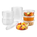 علب بلاستيك شفاف بغطاء حجم 250 ملى (50حبه)
