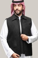 سديرية جوخ بلون أسود W110